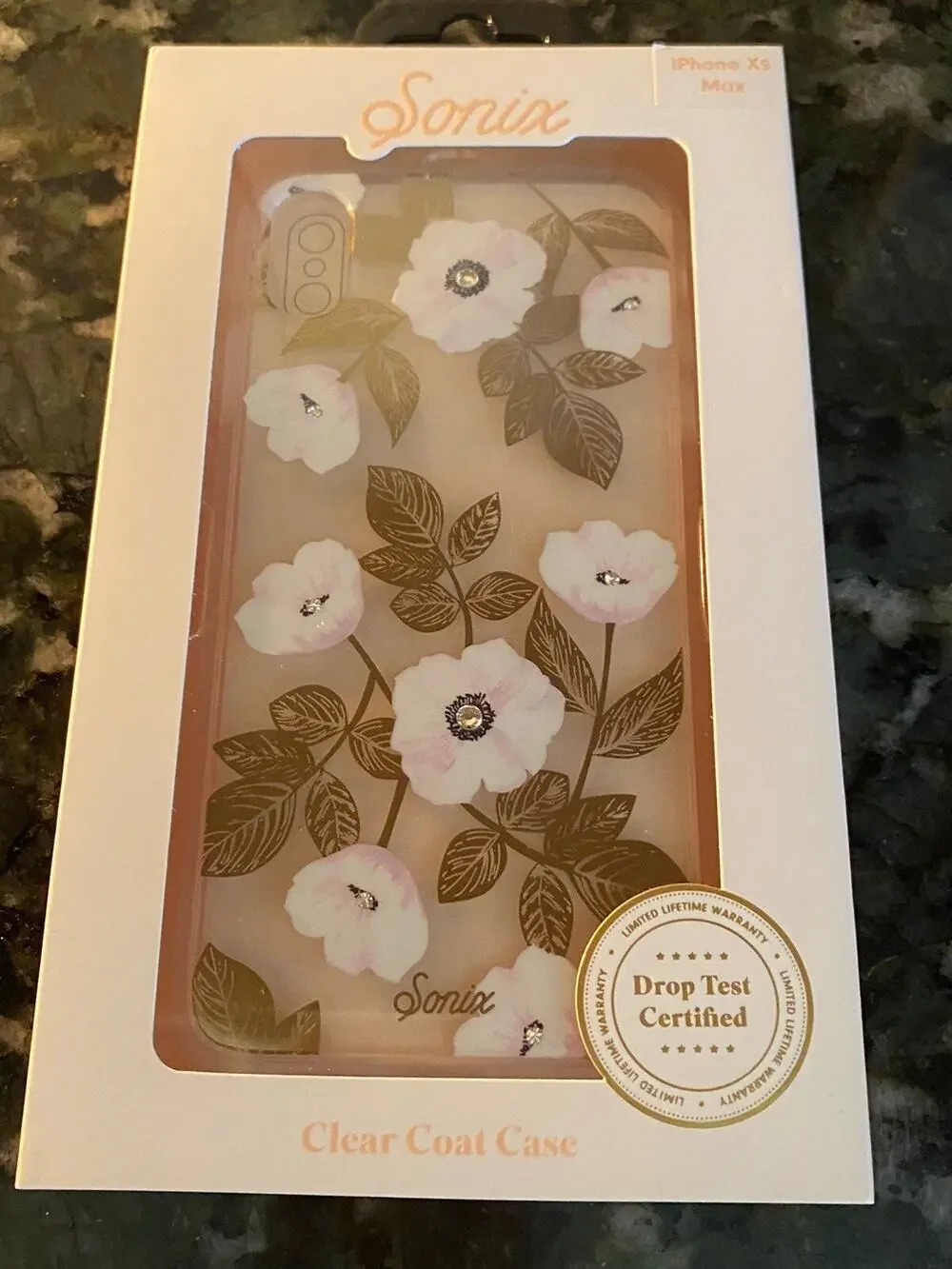 New Sonix Clear Coat Case For iPhone Xs Max Floral Flower Drop Test Certified